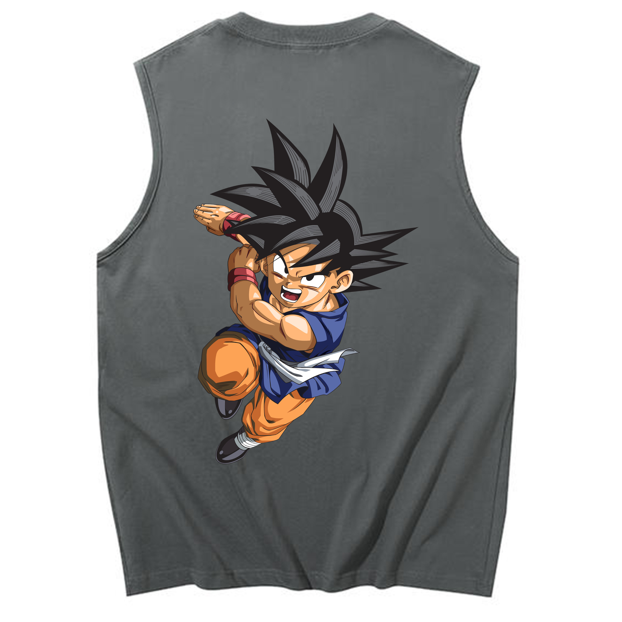 （画像用） ドラゴンボール 孫悟空（そん ごくう）Son Goku カカロット DRAGON BALL Kakarotto コットン100％タンクトップ（背面プリント）